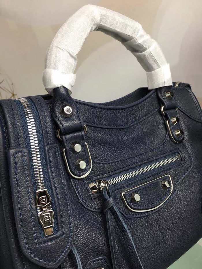BALENCIAG巴黎世家 機車包 山羊皮銀邊款 原單品質 經典代表作機車包 手提肩背斜挎包  BL1350